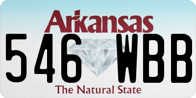 AR license plate 546WBB