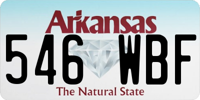 AR license plate 546WBF