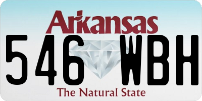 AR license plate 546WBH