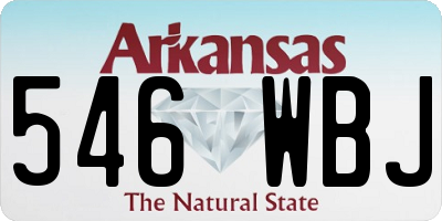 AR license plate 546WBJ