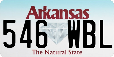 AR license plate 546WBL