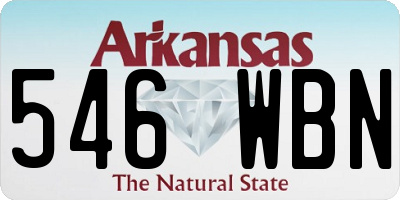 AR license plate 546WBN