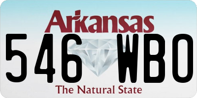 AR license plate 546WBO