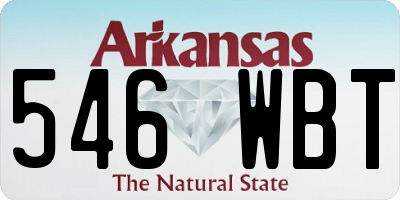 AR license plate 546WBT