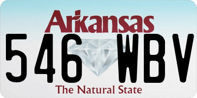 AR license plate 546WBV