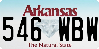 AR license plate 546WBW