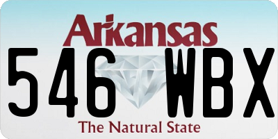 AR license plate 546WBX