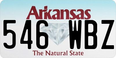 AR license plate 546WBZ
