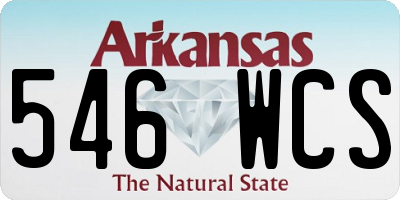 AR license plate 546WCS
