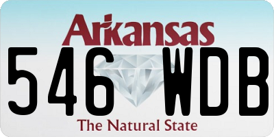 AR license plate 546WDB