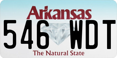 AR license plate 546WDT