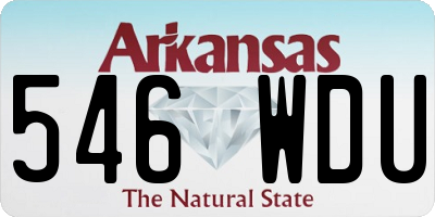 AR license plate 546WDU