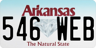 AR license plate 546WEB