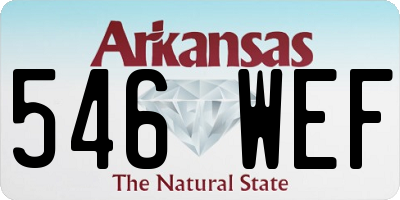 AR license plate 546WEF