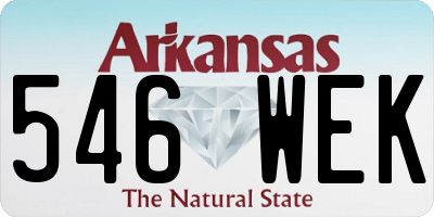 AR license plate 546WEK
