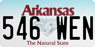 AR license plate 546WEN