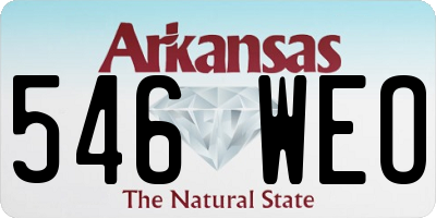 AR license plate 546WEO