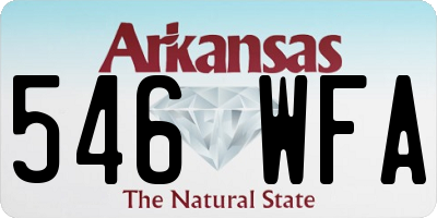AR license plate 546WFA