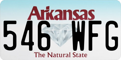AR license plate 546WFG