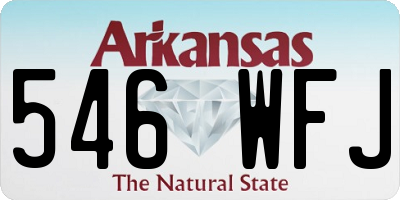 AR license plate 546WFJ