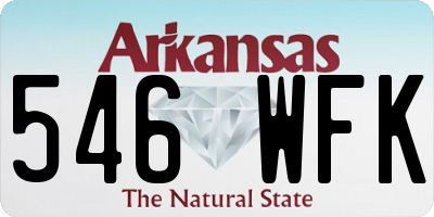 AR license plate 546WFK