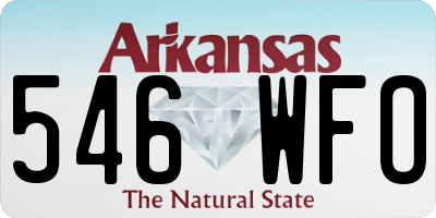 AR license plate 546WFO