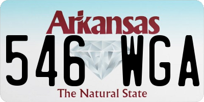AR license plate 546WGA