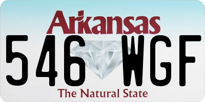 AR license plate 546WGF