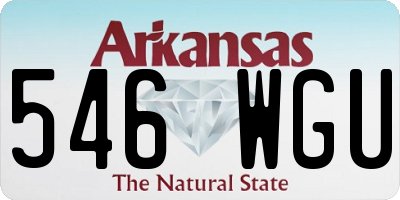 AR license plate 546WGU