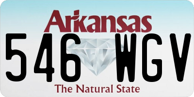 AR license plate 546WGV