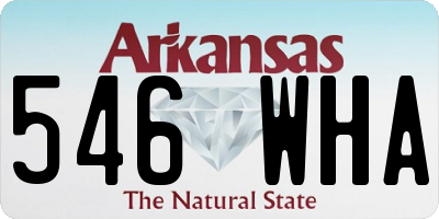 AR license plate 546WHA