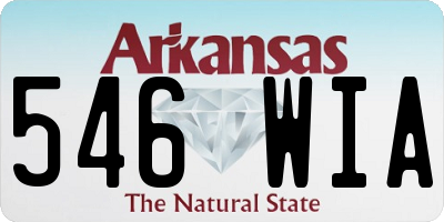 AR license plate 546WIA