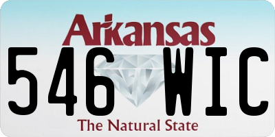 AR license plate 546WIC