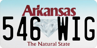 AR license plate 546WIG