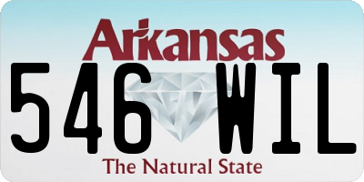 AR license plate 546WIL