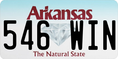 AR license plate 546WIN