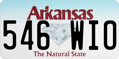 AR license plate 546WIO