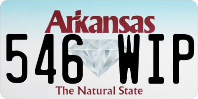 AR license plate 546WIP