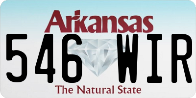 AR license plate 546WIR