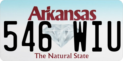 AR license plate 546WIU