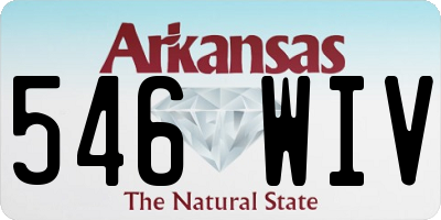 AR license plate 546WIV