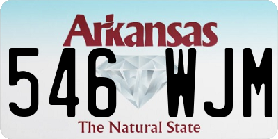 AR license plate 546WJM