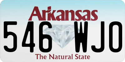 AR license plate 546WJO