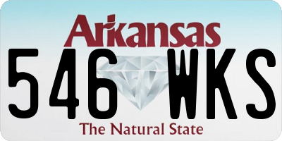AR license plate 546WKS
