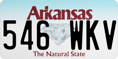 AR license plate 546WKV