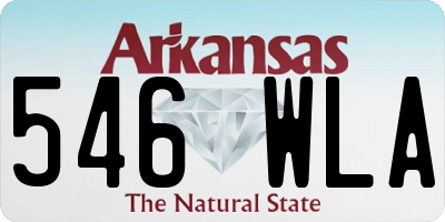 AR license plate 546WLA
