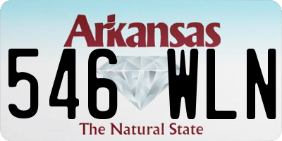 AR license plate 546WLN