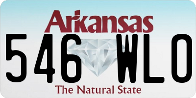 AR license plate 546WLO