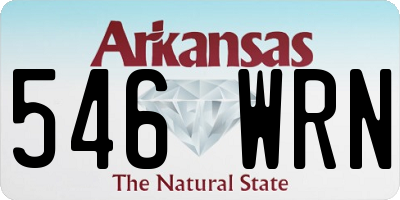 AR license plate 546WRN
