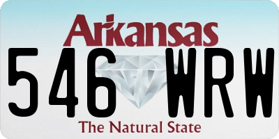 AR license plate 546WRW